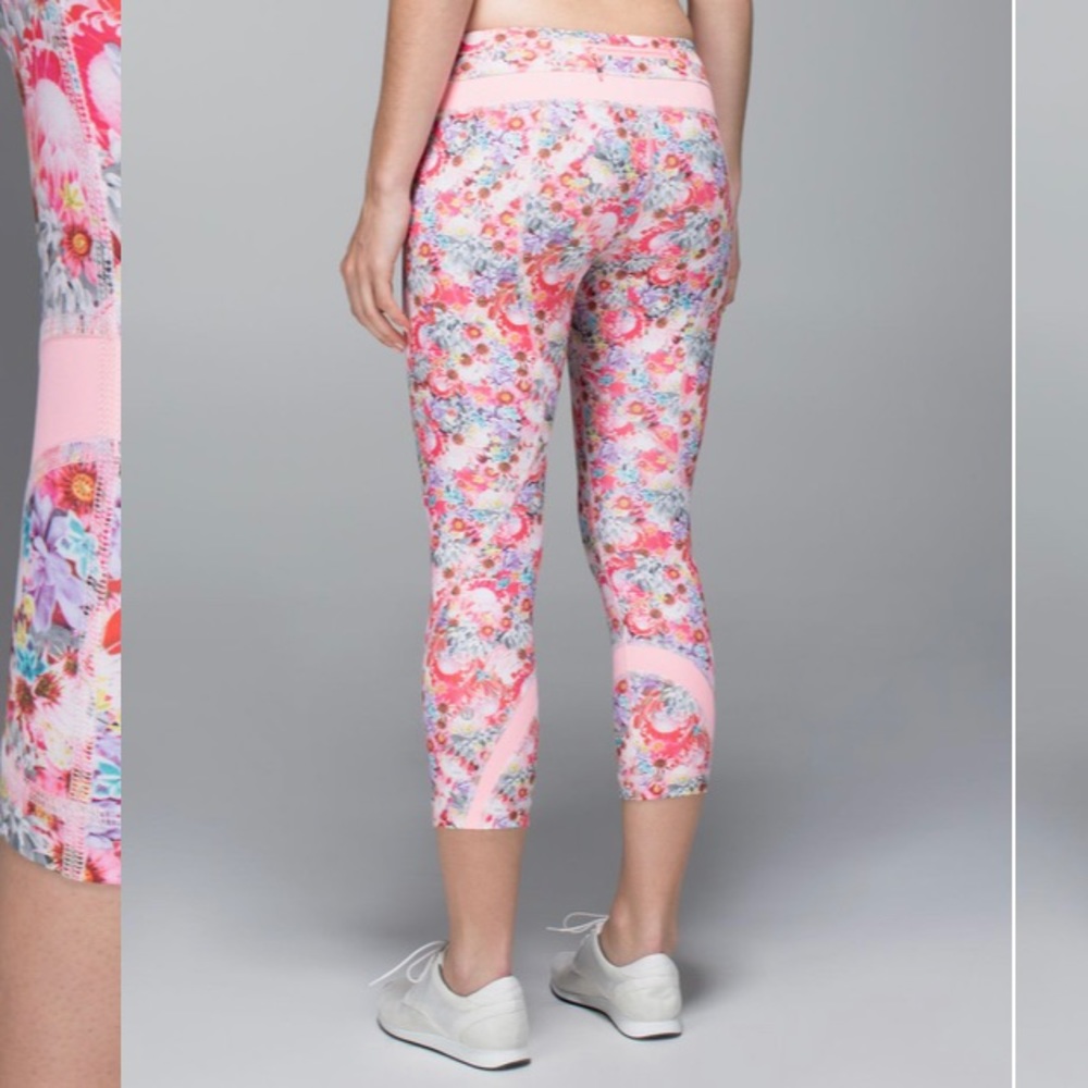 Lululemon Run: Inspire Crop II Flowabunga size 6
